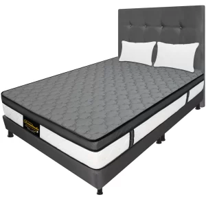 Dormilandia - Colchón Dublín, base cama, cabecero dublín y almohadas Multiflex.